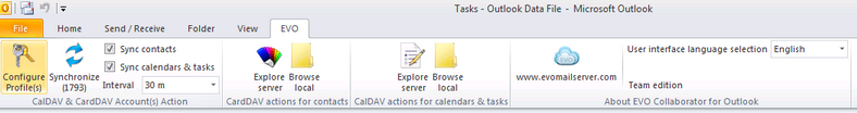 EVO Collaborator for Outlook screenshot